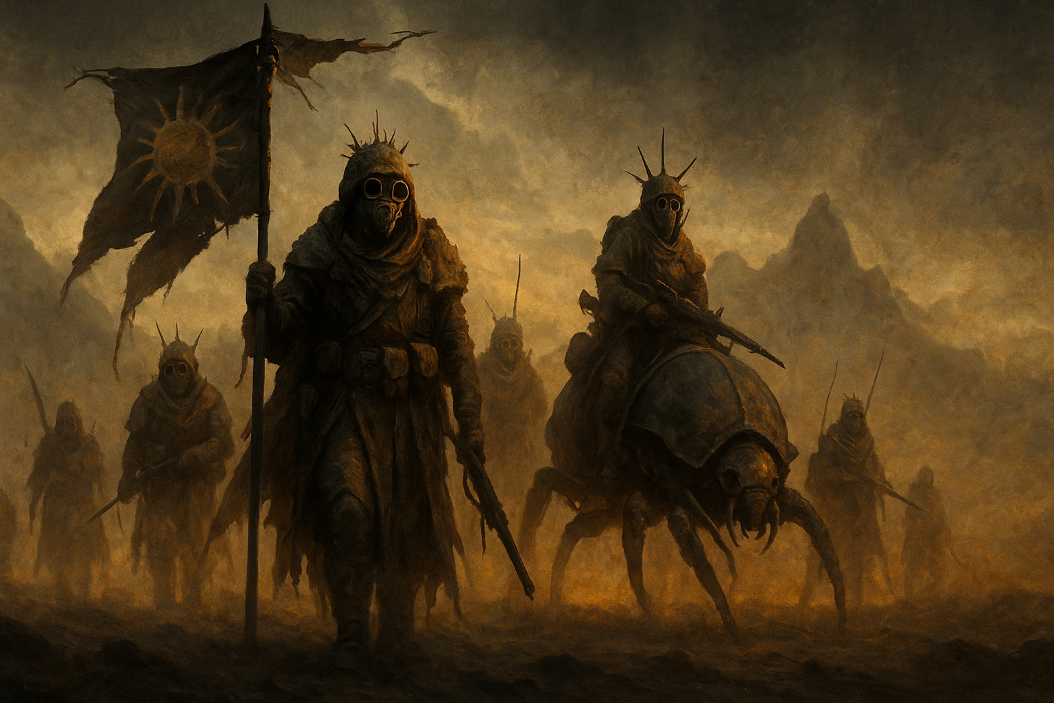 Ash Waste Nomads: original Sprue Sentry army artwork